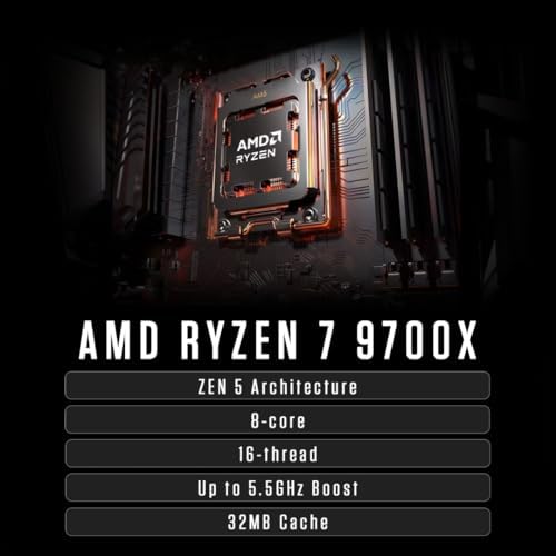 ZOTAC MEK Gaming PC Desktop  NVIDIA GeForce RTX 5060 Ti 16GB GDDR7  AMD Ryzen 7 9700X Up to 5 5GHz  32GB DDR5  1TB NVMe SSD  850W 80  Gold PSU  WiFi 6E  Windows 11 Home