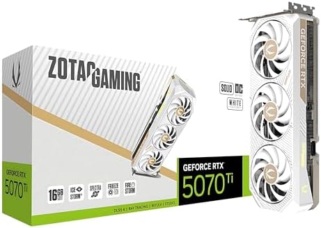 ZOTAC SOLID CORE OC White Edition GeForce RTX 5070 Ti 16GB GDDR7 PCI Express 5 0