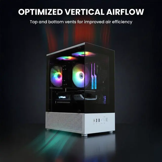 Zalman CUBIX G Micro ATX PC Case  MATX Case with 3 X 120mm FRGB Fans Pre Installed  Panoramic View Tempered Glass Panels  USB Type C Port  Fits up to 280mm GPUs  Panda Edition