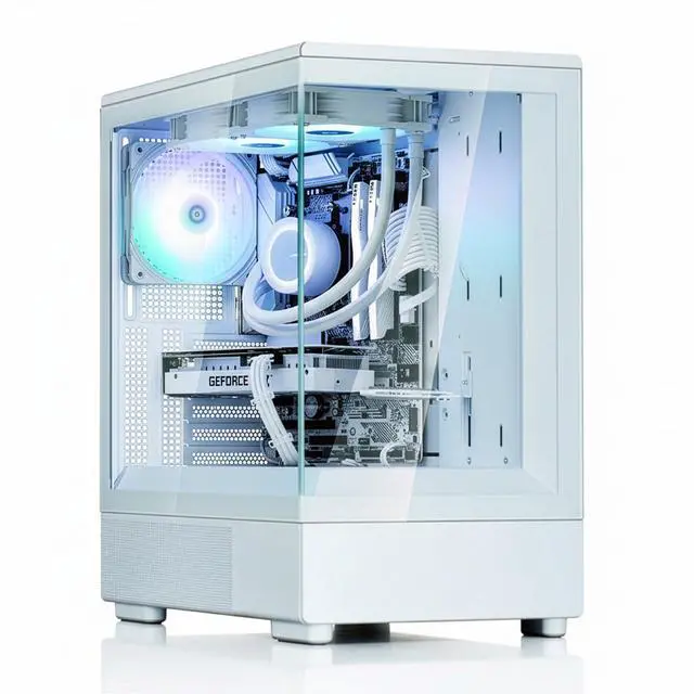 Zalman P10 mATX Mini Tower PC Case   120mm ARGB 4 pin PWM Fan Pre Installed  Panoramic Tempered Glass  USB Type C & 3 0  Cable Management System  M ATX / ITX Computer Case  White
