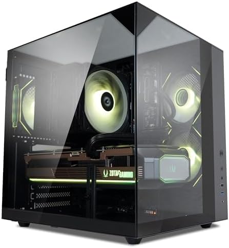 Zalman ZQBE ATX Mid Tower PC Case  3 x PWM ARGB Fans with Multi Port Fan Hub RGB Controller Included  USB Type C 3 2  240mm Radiator Support  Full View Panoramic Tempered Glass Panels  Black