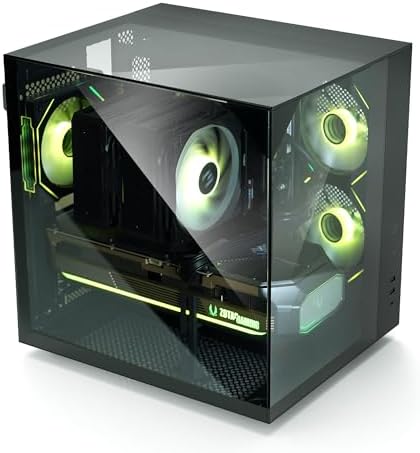 Zalman ZQBE ATX Mid Tower PC Case  3 x PWM ARGB Fans with Multi Port Fan Hub RGB Controller Included  USB Type C 3 2  240mm Radiator Support  Full View Panoramic Tempered Glass Panels  Black