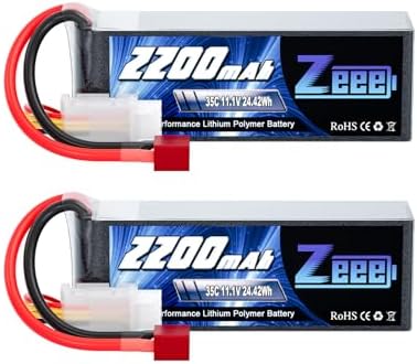 Zeee 3S LiPo Battery 2200mAh 11 1V 35C Soft Case Battery with T Connector for RC Airplane RC Quadcopter Helicopter Drone FPV  2 Pack 