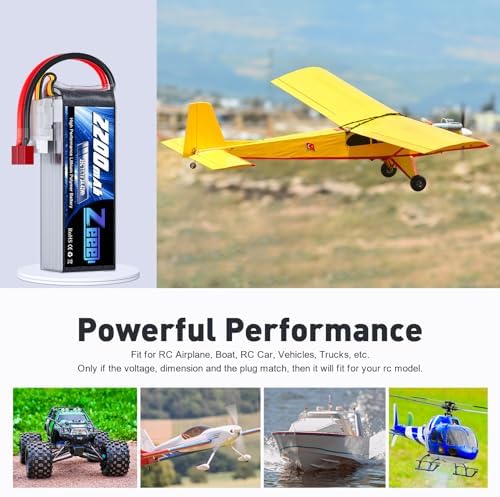 Zeee 3S LiPo Battery 2200mAh 11 1V 35C Soft Case Battery with T Connector for RC Airplane RC Quadcopter Helicopter Drone FPV  2 Pack 