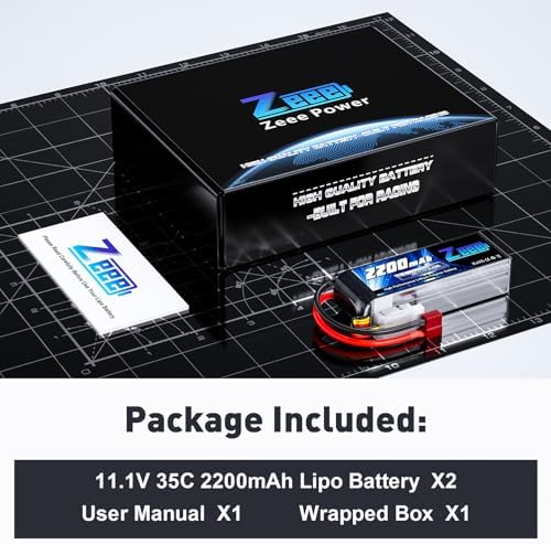 Zeee 3S LiPo Battery 2200mAh 11 1V 35C Soft Case Battery with T Connector for RC Airplane RC Quadcopter Helicopter Drone FPV  2 Pack 