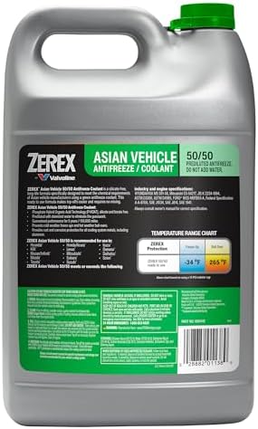Zerex Asian Vehicle Green 50/50 Ready to Use Antifreeze Coolant 1 Gallon