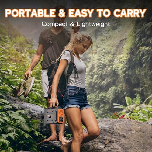 ZeroKor 300W Portable Power Bank Generator With Carrying Case Power Station 110V Power Pack with AC Outlet External Lithium Battery Pack with DC QC3 0 USB for Outdoor Camping Home Use Van Life