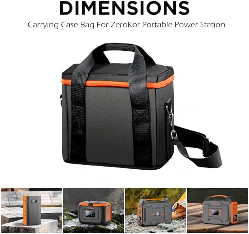 ZeroKor 300W Portable Power Bank Generator With Carrying Case Power Station 110V Power Pack with AC Outlet External Lithium Battery Pack with DC QC3 0 USB for Outdoor Camping Home Use Van Life
