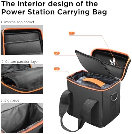 ZeroKor 300W Portable Power Bank Generator With Carrying Case Power Station 110V Power Pack with AC Outlet External Lithium Battery Pack with DC QC3 0 USB for Outdoor Camping Home Use Van Life