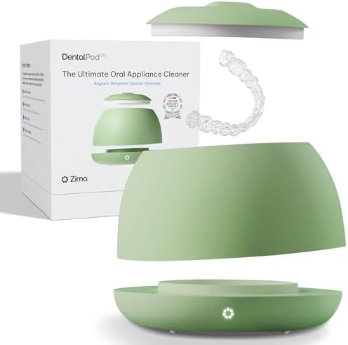 Zima Dental Pod PRO  New Ultrasonic Retainer Cleaner Machine  Market Leading  Best Aligner Cleaner  Nightguard Cleaner  Mouthguard Cleaner  Denture Cleaner  Ultrasonic Cleaner for Oral Dental Care