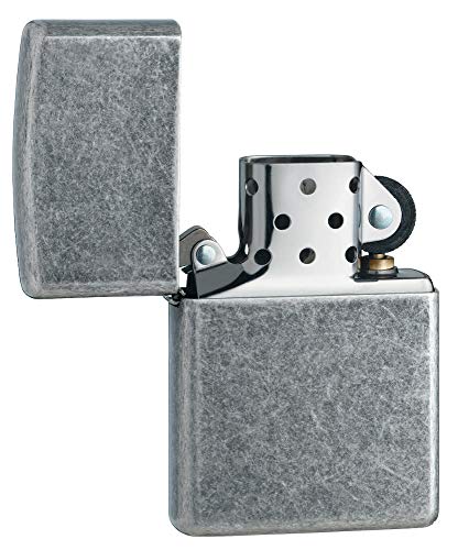 Zippo Antique Silver Plate Pocket Lighter