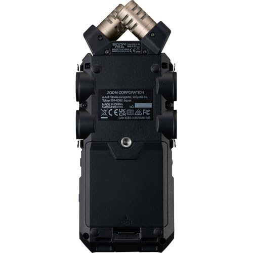 Zoom H6essential 6 Track 32 Bit Float Portable Audio Recorder Bundled APH 6e H6essential Accessory Pack   64GB Micro SD Card   AA Batteries   Cleaning Cloth  5 Items 