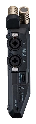 Zoom H6essential with 32 Bit Float  Accessibility  6 Track Portable Recorder  Stereo Microphones  4 XLR/TRS Inputs  Records to SD Card  USB Audio Interface  for Musicians  Podcasters  Filmmakers