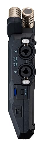 Zoom H6essential with 32 Bit Float  Accessibility  6 Track Portable Recorder  Stereo Microphones  4 XLR/TRS Inputs  Records to SD Card  USB Audio Interface  for Musicians  Podcasters  Filmmakers