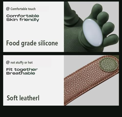 ZoserX   Bionic Heated Massager  Portable Shiatsu Neck and Back Massager  Electric Deep Tissue 4D Kneading Massage  Simulated Human Hand Design for Pain Relief and Muscle Relax  Green