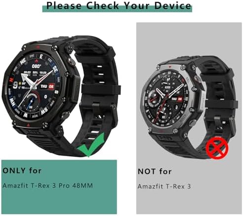 1 4 Pack  Case with Tempered Glass Screen Protector Compatible with Amazfit T Rex 3 Pro 48MM  Bumper Full Coverage Protective Soft Cases Face Cover for Amazfit TRex 3 Pro 48 mm