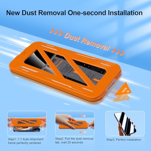 QHOHQ Paquete de 3 protectores de pantalla de privacidad para 17 Pro + un juego de protectores de lente de cámara, vidrio templado antiespía de 28° para iPhone 2025, [grado militar inastillable