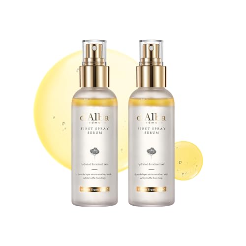  2 Bottles  dAlba Italian White Truffle First Spray Serum  Vegan Skin Care  Hydrating Face Moisturizer  Glow Serum for Radiant Skin  Non Comedogenic  All In One Mist  6 76 oz  