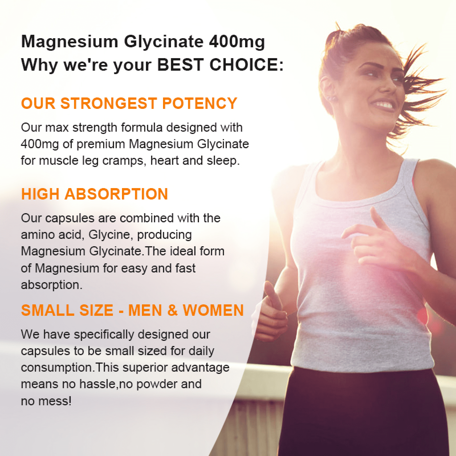 2 Pack  Magnesium Glycinate 400mg with Vitamin B6 D3 for Sleep  Muscle & Bone Health  240 Capsules