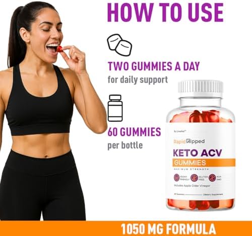  2 Pack  Rapid Ripped Keto ACV Gummies Support  Rapidripped Keto Plus Apple Cider Vinegar Gummy Advanced Formula 1050MG  All Natural Gomitas Reviews  120 Gummies for 2 Months
