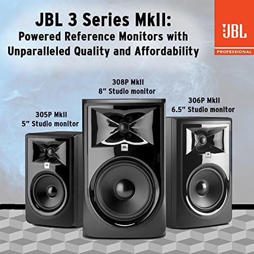 2  JBL 305P MkII 5 2 Way Active Powered Studio Reference Monitors Speakers