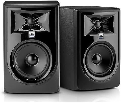 2  JBL 305P MkII 5 2 Way Active Powered Studio Reference Monitors Speakers