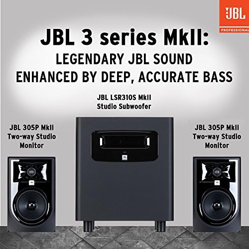 2  JBL 305P MkII 5 2 Way Active Powered Studio Reference Monitors Speakers