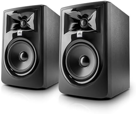  2  JBL 305P MkII 5 2 Way Active Powered Studio Reference Monitors Speakers
