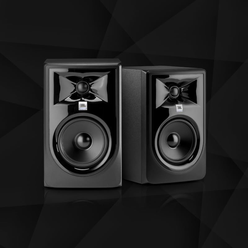  2  JBL 305P MkII 5 2 Way Active Powered Studio Reference Monitors Speakers