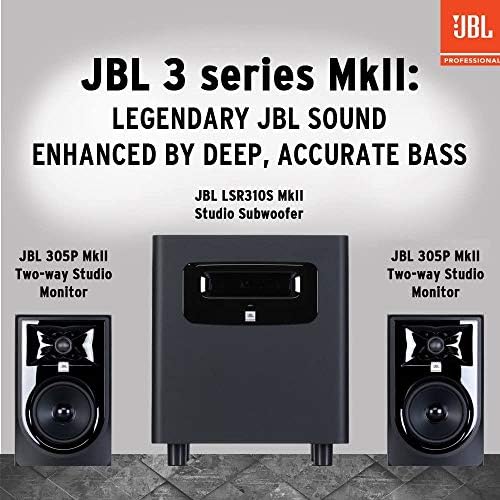  2  JBL 305P MkII 5 2 Way Active Powered Studio Reference Monitors Speakers
