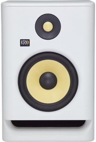2  KRK ROKIT RP7 G4 7 Bi Amped Studio Monitor DSP Speakers White Noise Edition