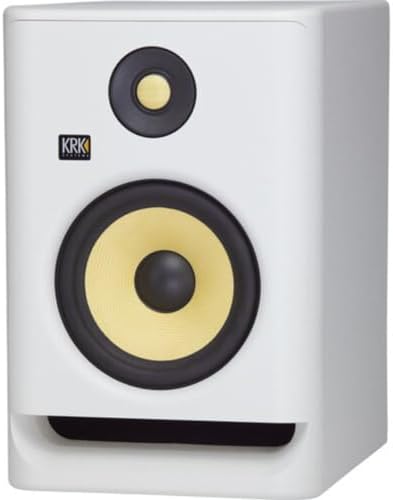 2  KRK ROKIT RP7 G4 7 Bi Amped Studio Monitor DSP Speakers White Noise Edition