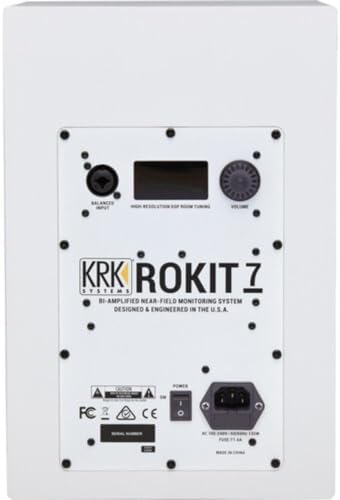 2  KRK ROKIT RP7 G4 7 Bi Amped Studio Monitor DSP Speakers White Noise Edition