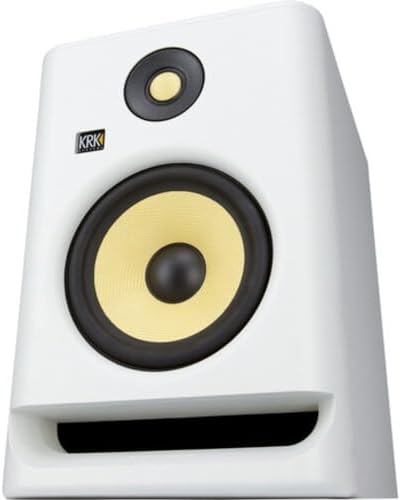 2  KRK ROKIT RP7 G4 7 Bi Amped Studio Monitor DSP Speakers White Noise Edition