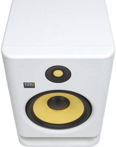 2  KRK ROKIT RP7 G4 7 Bi Amped Studio Monitor DSP Speakers White Noise Edition