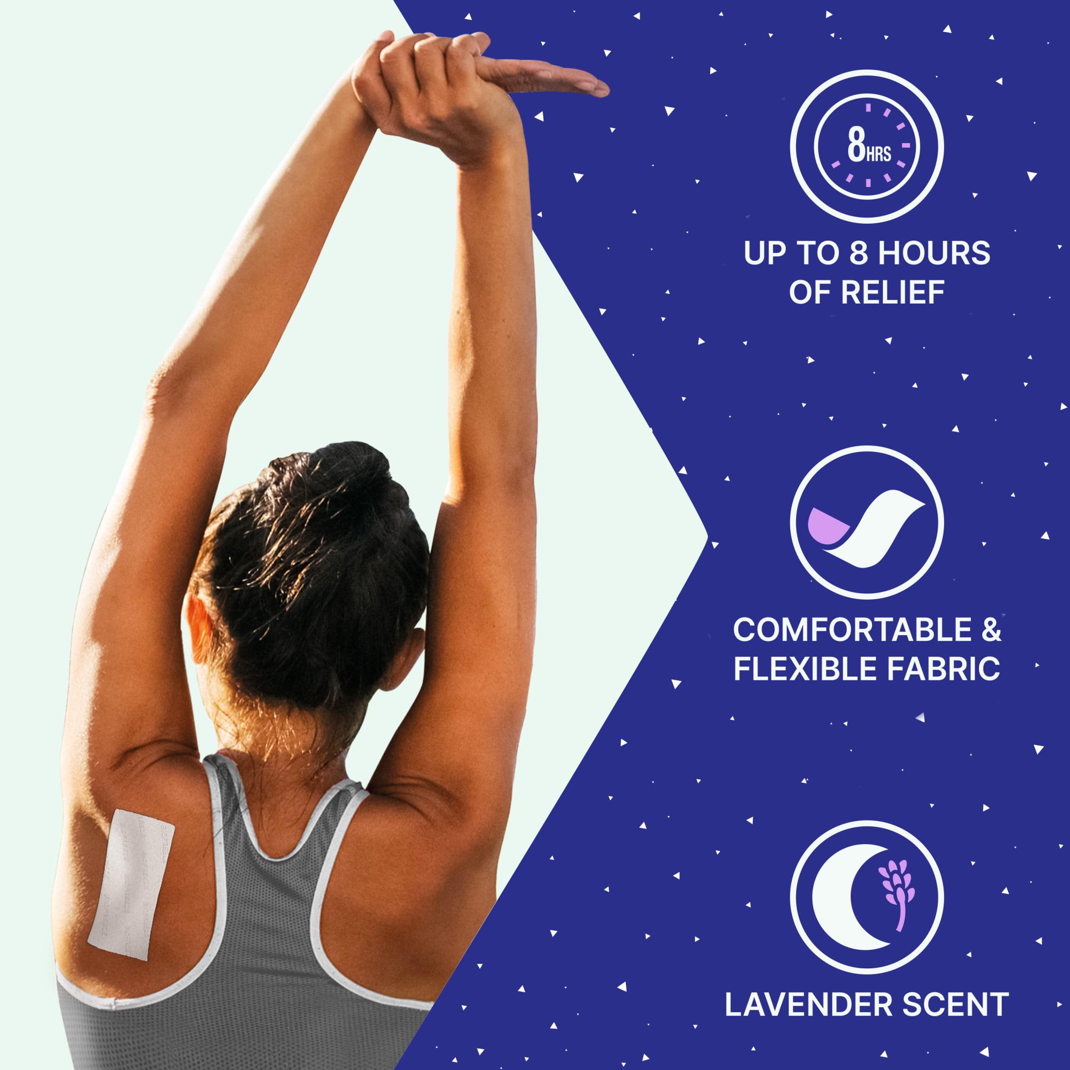 2 pack  Biofreeze Overnight Pain Relief Patches  Back Knee Muscle Joint Arthritis Pain Relievers  4 Count