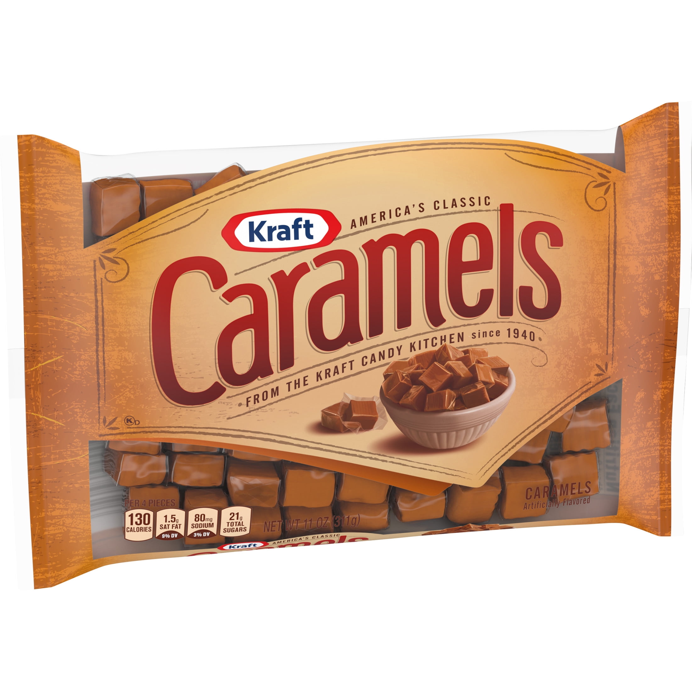  2 pack  Kraft America s Classic Individually Wrapped Candy Caramels  11 oz Bag
