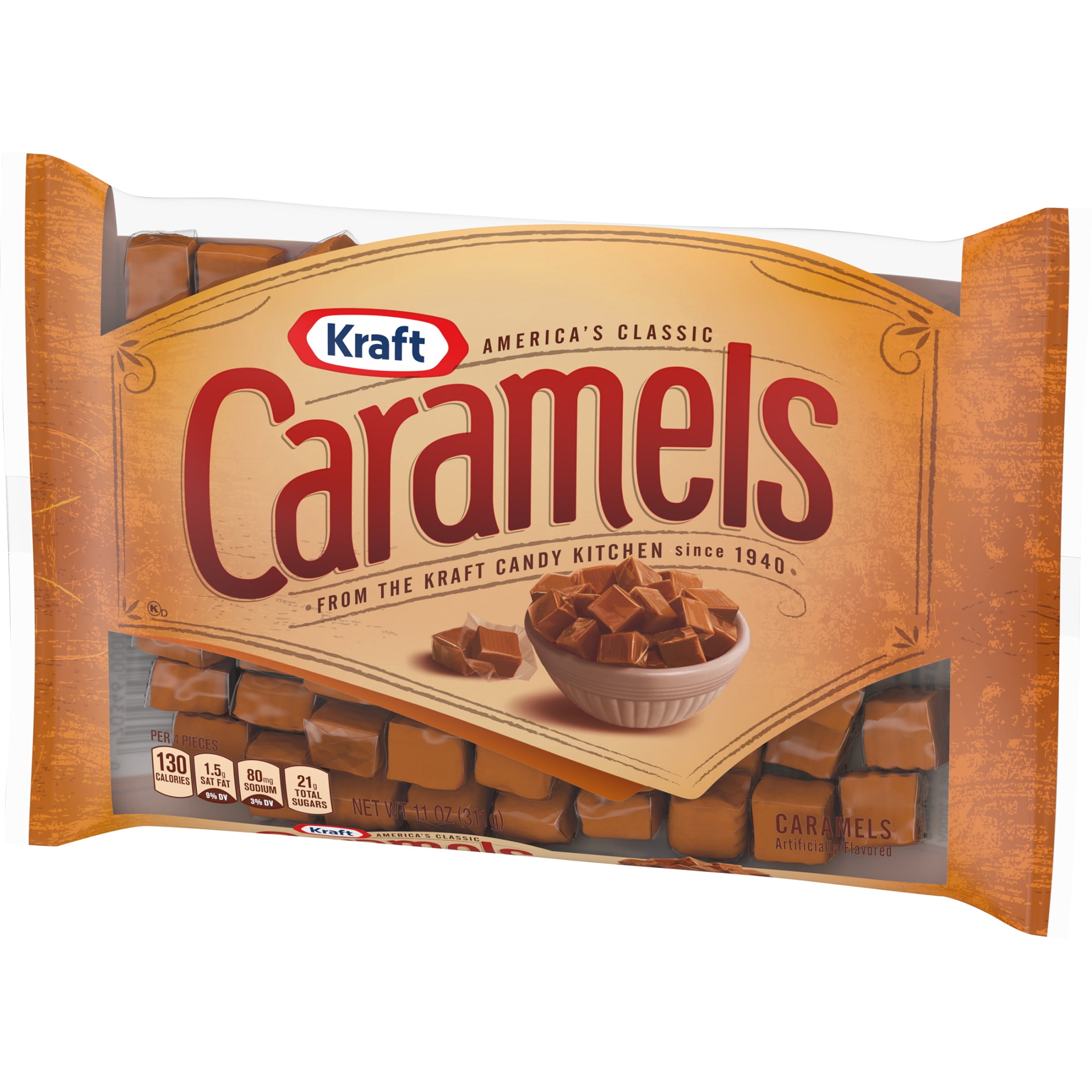  2 pack  Kraft America s Classic Individually Wrapped Candy Caramels  11 oz Bag