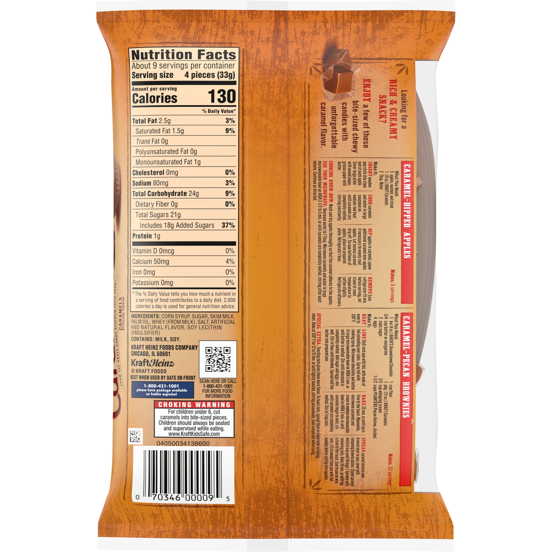  2 pack  Kraft America s Classic Individually Wrapped Candy Caramels  11 oz Bag