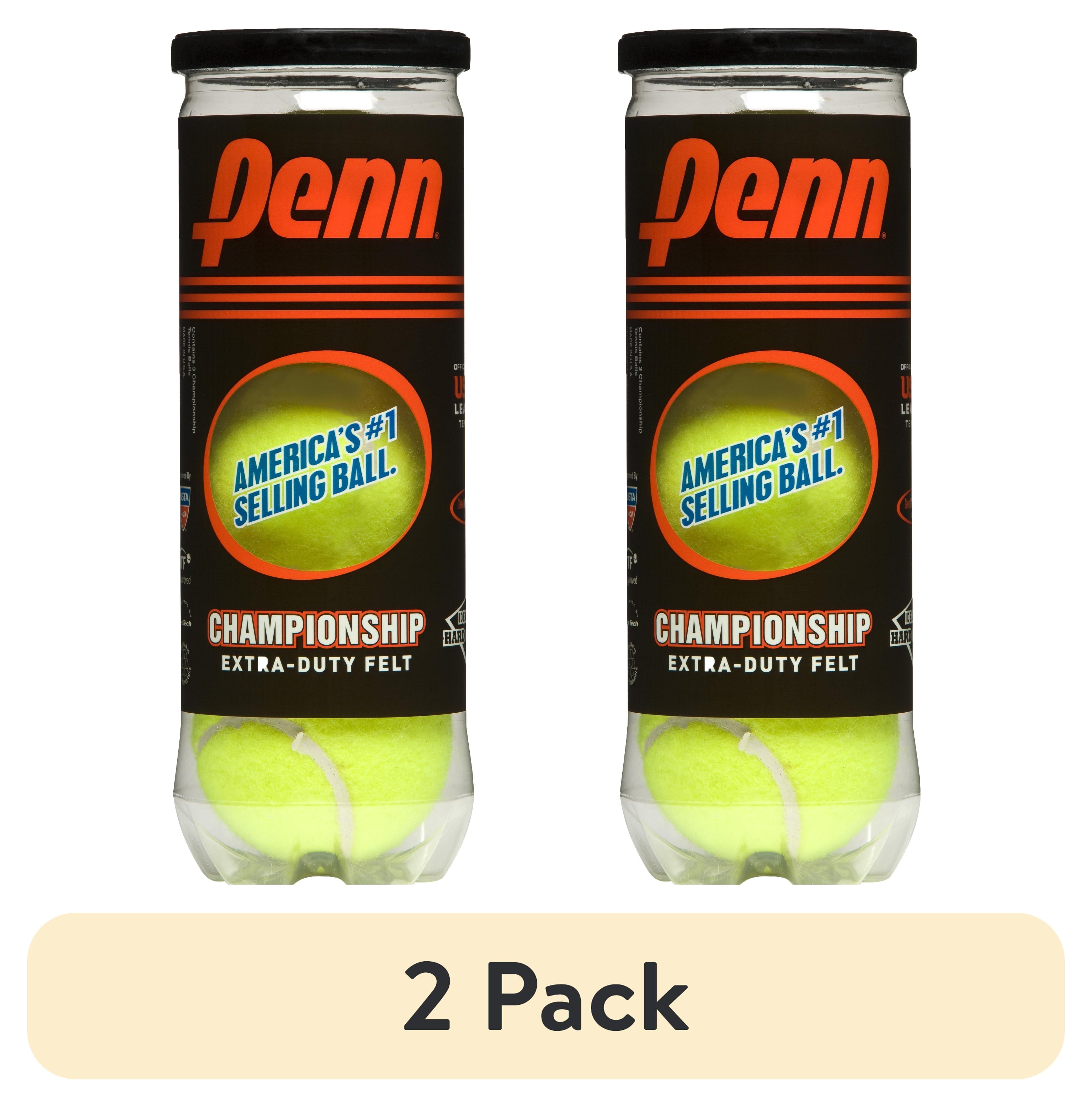  2 pack  Penn Championship Extra Duty Tennis Balls  1 Can  3 balls 