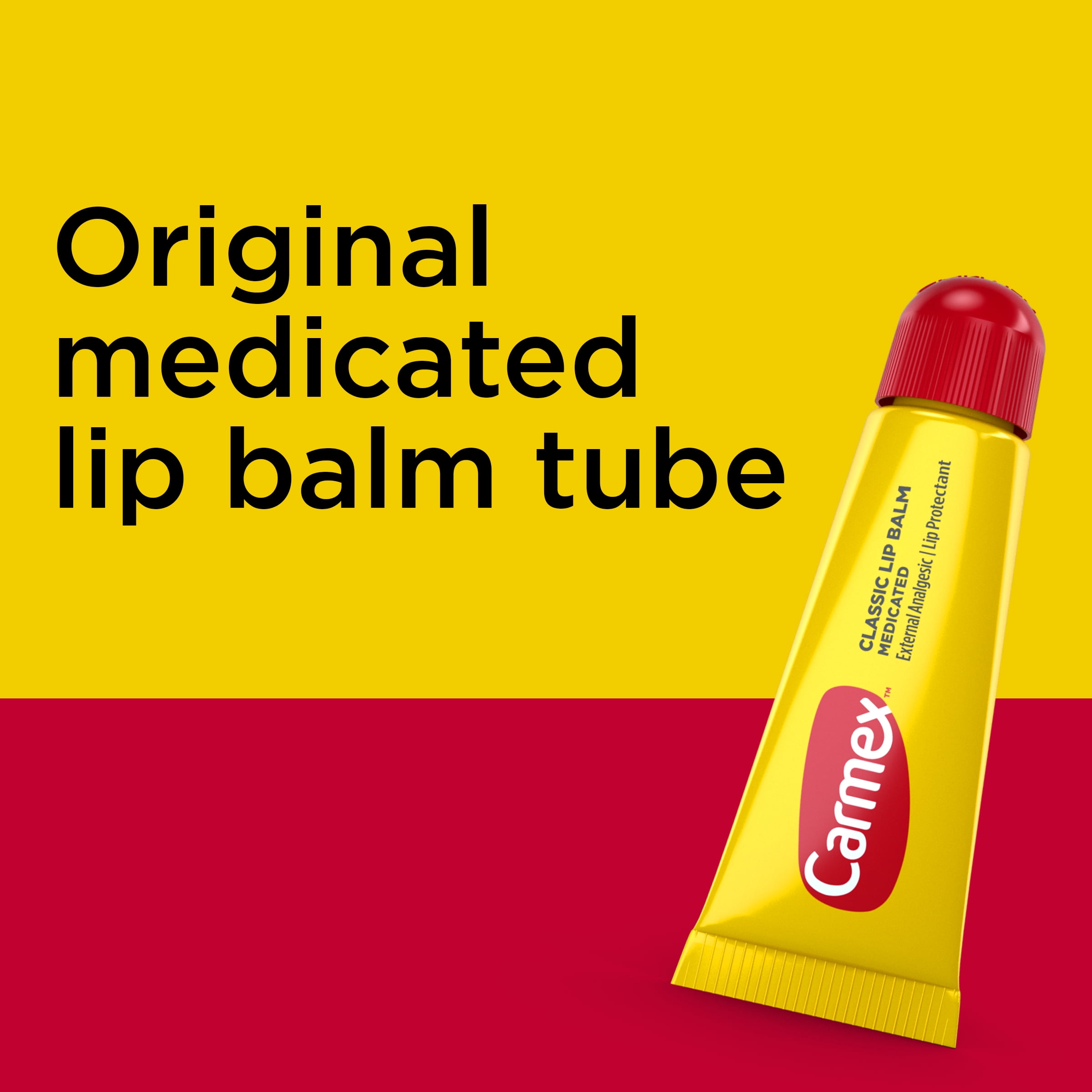 (Paquete de 3) Tubos de Bálsamo Lip Medicados Clásicos Carmex, Humectante Lip, 3 Unidades (1 Paquete de 3)