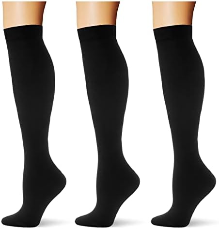  3 pairs  Compression Socks 20 30 mmHg Long Knee High Socks for Women Men Support Athletic Travel Daily Wear