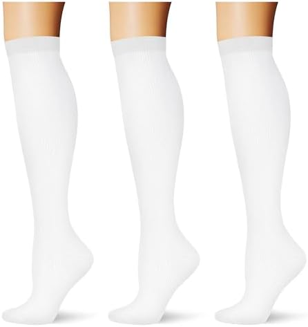  3 pairs  Compression Socks 20 30 mmHg Long Knee High Socks for Women Men Support Athletic Travel Daily Wear