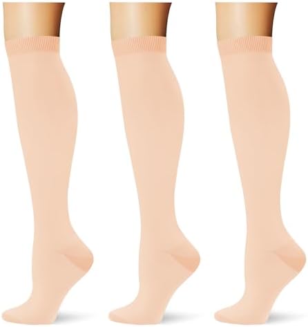  3 pairs  Compression Socks 20 30 mmHg Long Knee High Socks for Women Men Support Athletic Travel Daily Wear