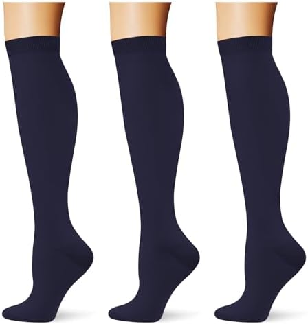  3 pairs  Compression Socks 20 30 mmHg Long Knee High Socks for Women Men Support Athletic Travel Daily Wear