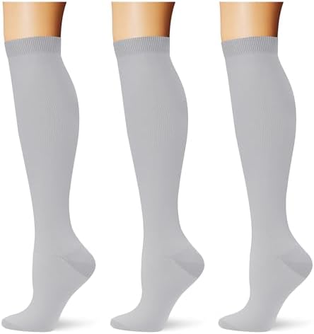  3 pairs  Compression Socks 20 30 mmHg Long Knee High Socks for Women Men Support Athletic Travel Daily Wear