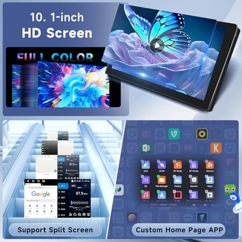 4G 64G  Android Car Radio 7 Inch Double Din with Wireless Carplay & Android Auto  Hodozzy Touch Screen Car Radio GPS Navigation WiFi Bluetooth FM/RDS Radio EQ/USB/SWC AHD Backup Camera
