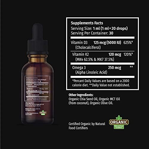  4 Pack  Vitamin D3 K2 Drops Unflavored & Strawberry Flavor Bundle   Maximum Strength Vitamin D Liquid 5000 IU with MCT Oil Omega 3   No Fillers  Non GMO Liquid D3 for Immune Support  2 Fl Oz Each