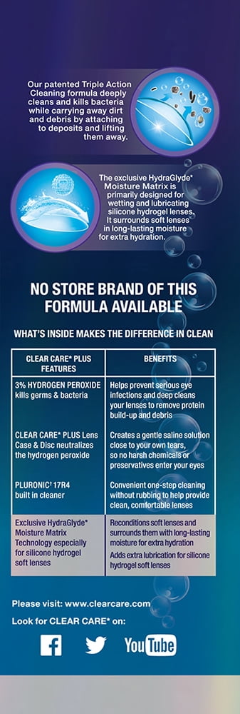  4 pack  Clear Care Plus Contact Lens Cleaning Liquid Solution for Daily Use  Two 12 oz per Pack