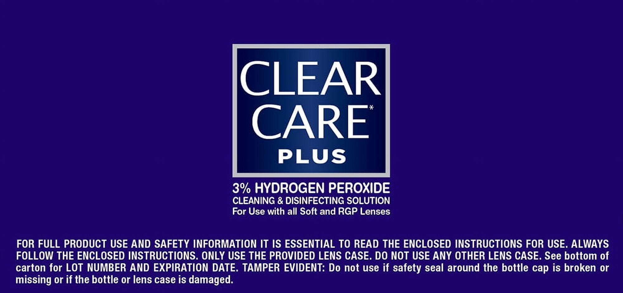  4 pack  Clear Care Plus Contact Lens Cleaning Liquid Solution for Daily Use  Two 12 oz per Pack
